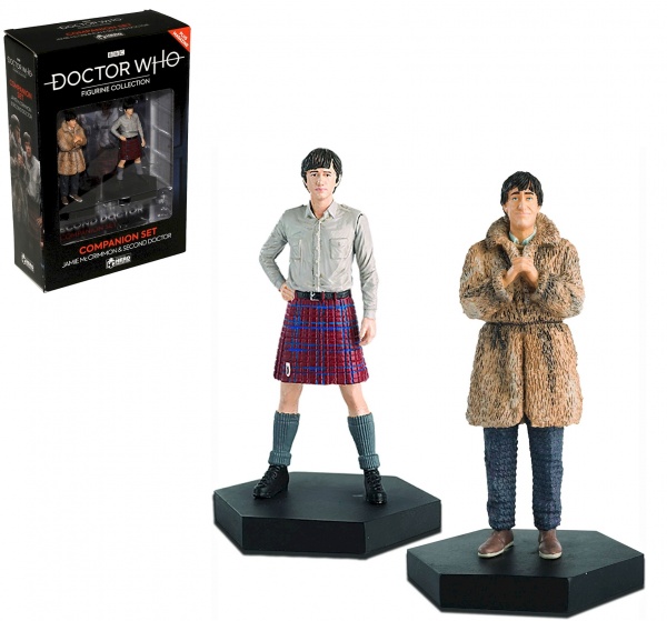 Doctor Who Companion Figure Set The 2nd Doctor & Jamie McCrimmon Eaglemoss Box Set #6 DAMAGED PACKAGING